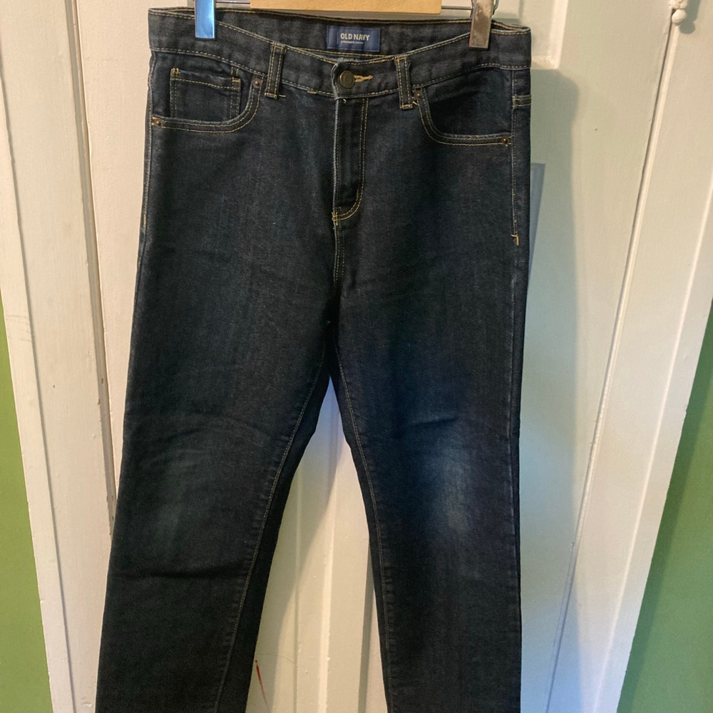 Women's Old Navy Dark Blue Straight Leg Jeans Size 18 regular - Picture 2 of 6